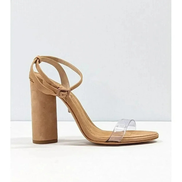 Schutz Women's Geisy Suede Illusion Ankle Strap Heel Sandals Size 6.5 MSRP $180 - Picture 3 of 12